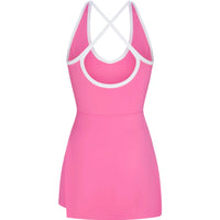 WOMEN'S PB5-STAR SIDE SPLIT COURT DRESS | PINK / WHITE