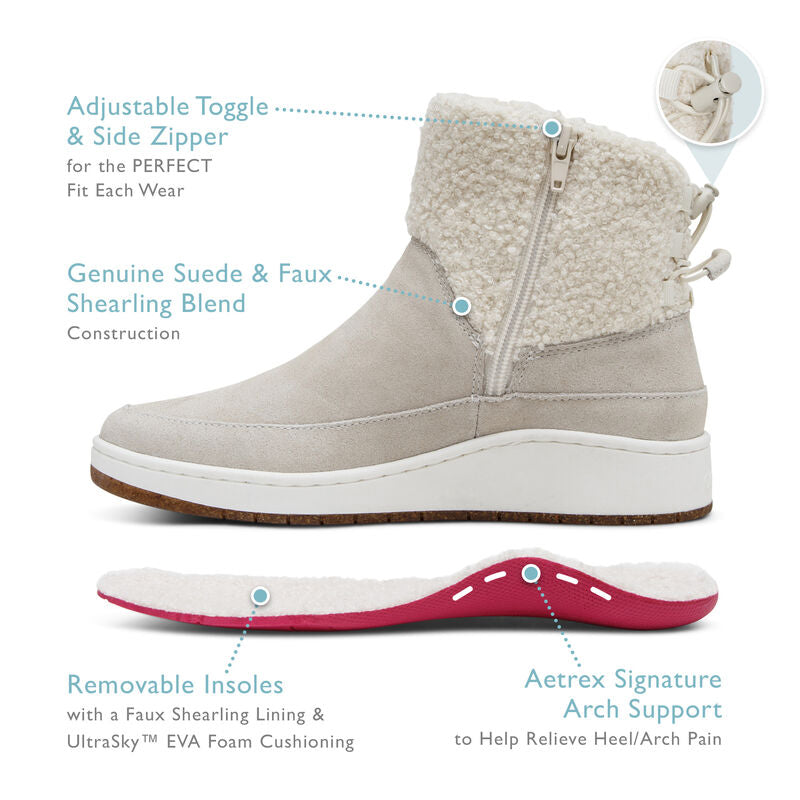 WOMEN'S AETREX WINNIE BOOT | CHARCOAL