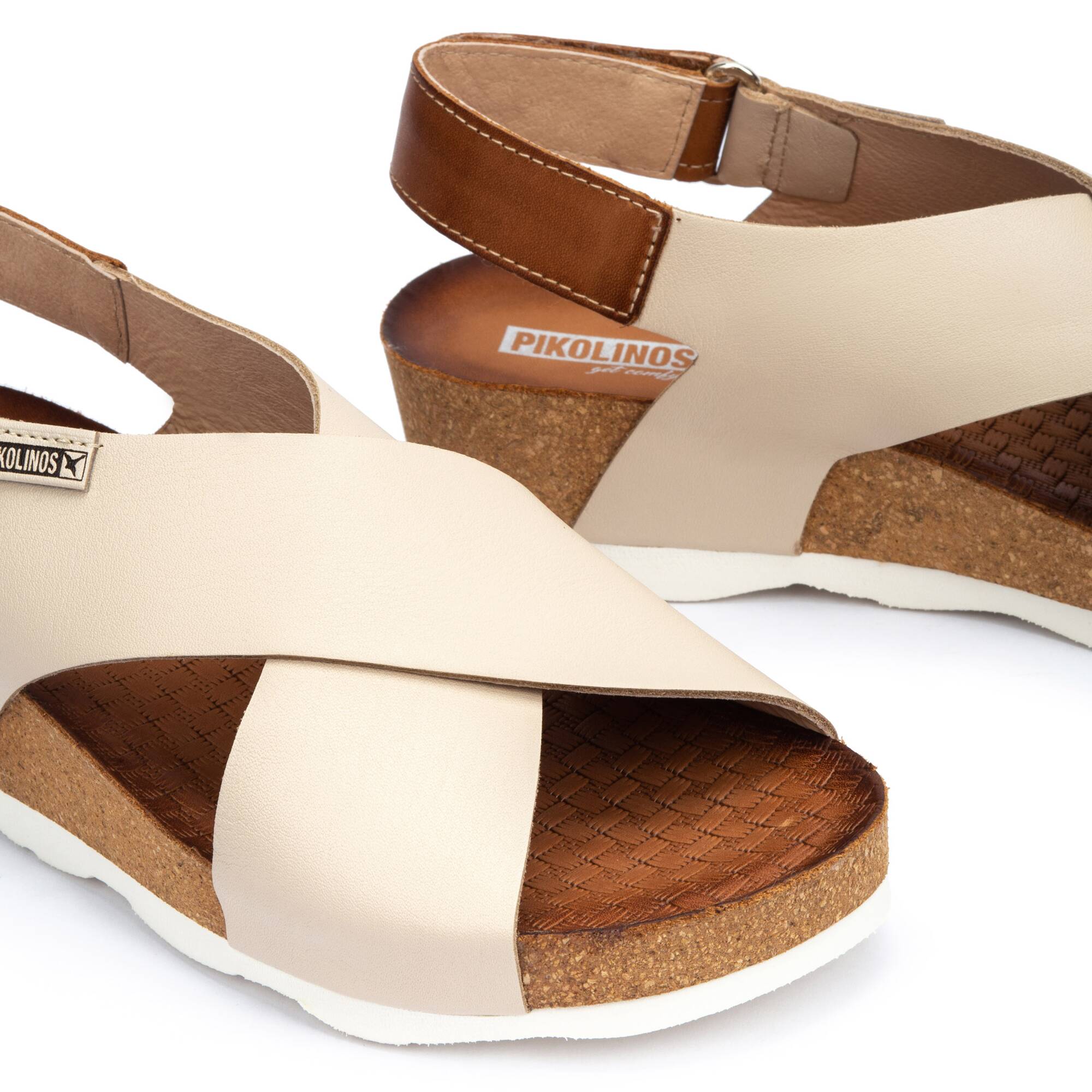 WOMEN'S PIKOLINOS MAHON CROSS - STRAPPED SANDAL | MARFIL – Randy's