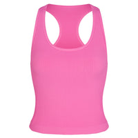 WOMEN'S PB5-STAR RIBBED RACER BACK TANK | PINK