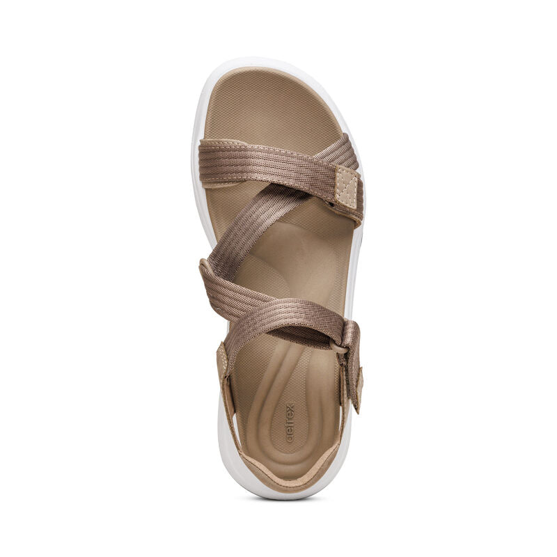 WOMEN'S AETREX MARZ ADJUSTABLE SPORT SANDAL | TAUPE
