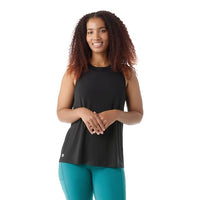 WOMEN'S SMARTWOOL ACTIVE ULTRALIGHT HIGH NECK TANK | BLACK