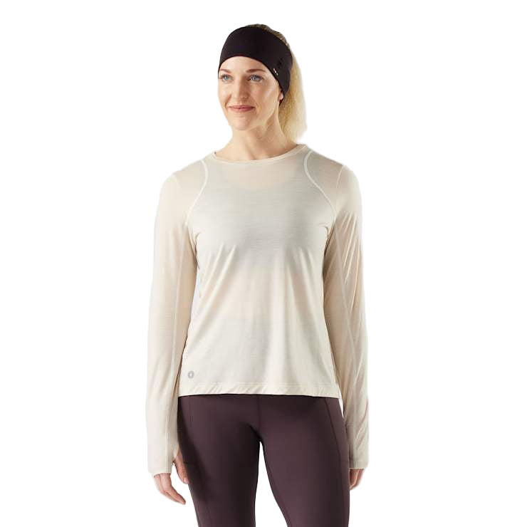 WOMEN'S SMARTWOOL ACTIVE LONG SLEEVE | ALMOND
