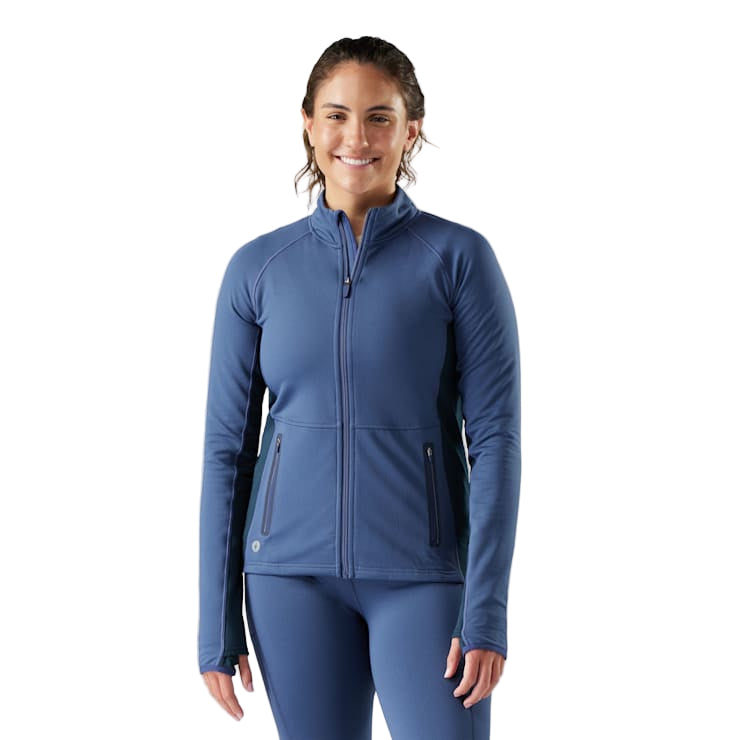 WOMEN'S SMARTWOOL ACTIVE FLEECE JACKET | NIGHTFALL BLUE