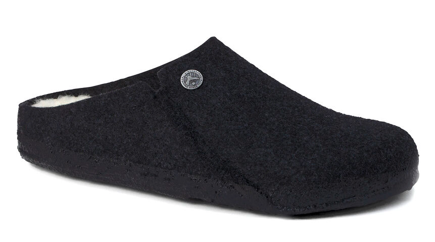 NEW BIRKENSTOCK men\'s zermatt rivet shearling slippers in anthracite UNISEX BIRKENSTOCK ZERMATT RIVET SHEARLING | ANTHRACITE  main image 3