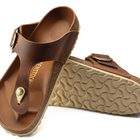 WOMEN'S BIRKENSTOCK GIZEH BIG BUCKLE SANDAL | COGNAC OILED LEATHER