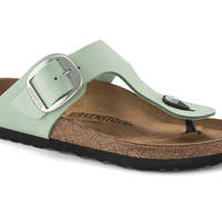 WOMEN'S BIRKENSTOCK GIZEH BIG BUCKLE SANDAL | MATCHA NUBUCK LEATHER