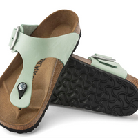 WOMEN'S BIRKENSTOCK GIZEH BIG BUCKLE SANDAL | MATCHA NUBUCK LEATHER