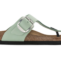 WOMEN'S BIRKENSTOCK GIZEH BIG BUCKLE SANDAL | MATCHA NUBUCK LEATHER