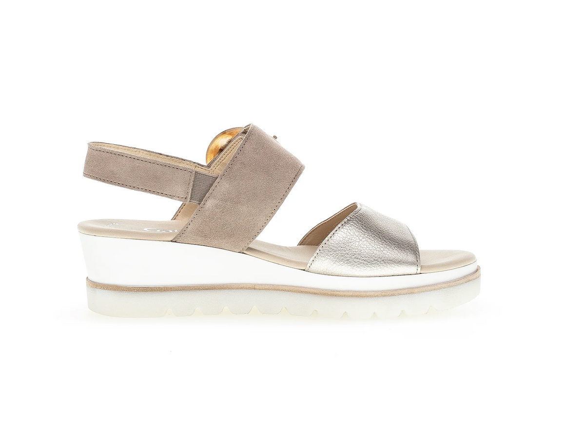 WOMEN'S GABOR 44.645.62 SLINGBACK PLATFORM SANDAL | GOLD