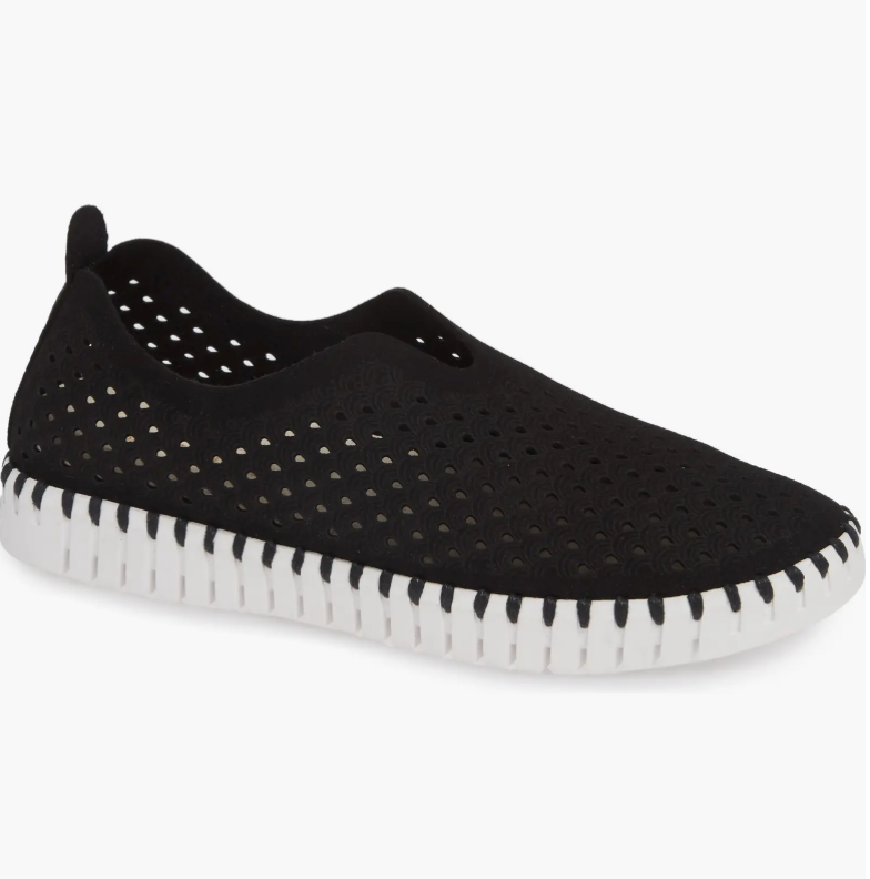 WOMEN'S ILSE JACOBSEN TULIP 139 SLIP-ON | BLACK / WHITE