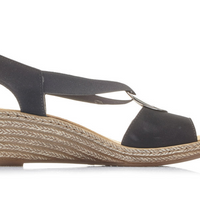 WOMEN'S RIEKER FANNI H6 SANDAL | BLACK