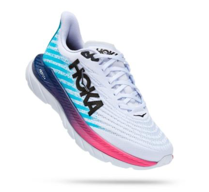 MEN'S HOKA MACH 5 | WHITE / SCUBA BLUE – Randy's Shoes