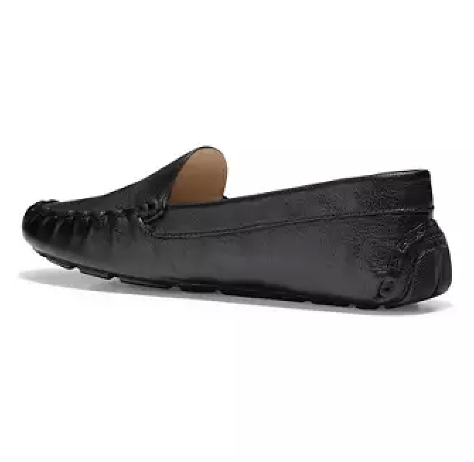 WOMEN'S COLE HAAN EVELYN DRIVER | BLACK LEATHER