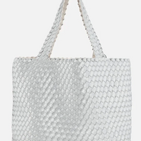 WOMEN'S ILSE JACOBSEN HANDBAG | WHITE / SILVER