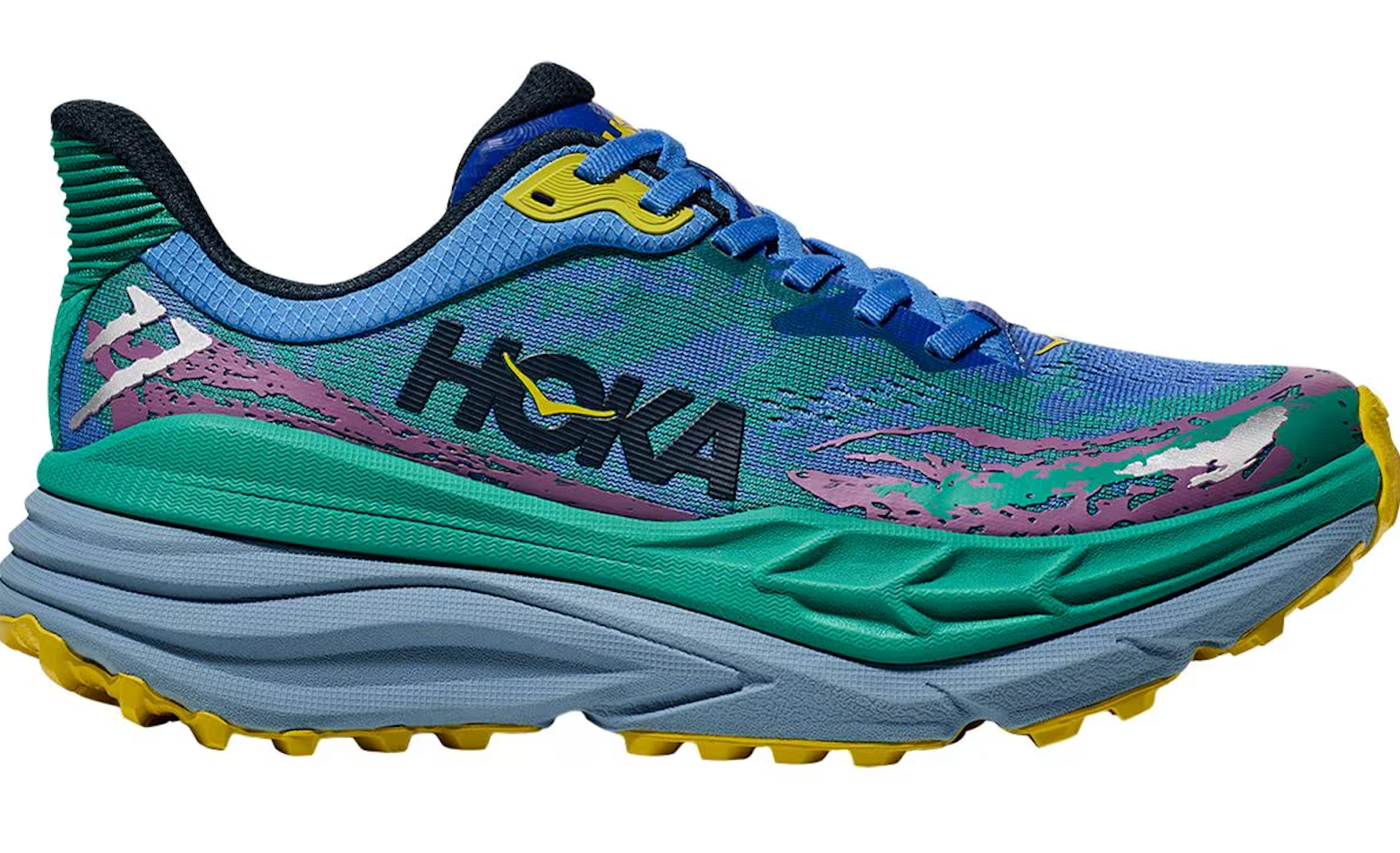Hoka Green and Blue Running Shoes Men main image 3