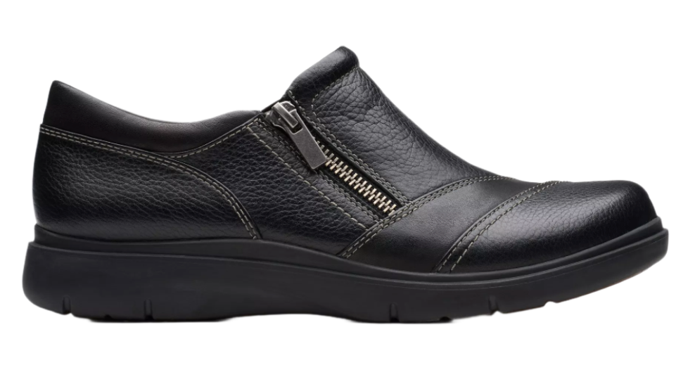 WOMEN'S CLARKS CERTINA PURE | BLACK LEATHER – Randy's Shoes