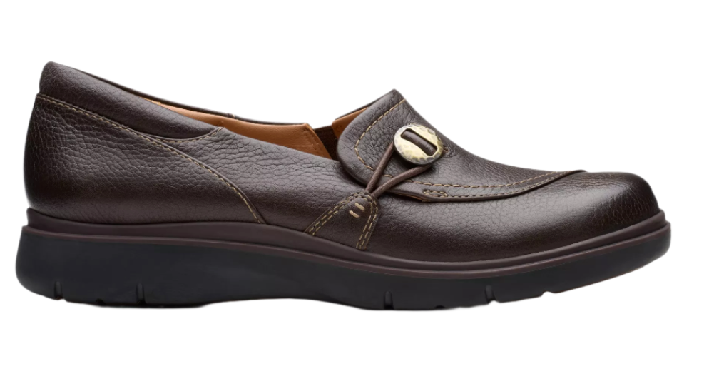 WOMEN'S CLARKS CERTINA EASE | DARK BROWN LEATHER – Randy's Shoes