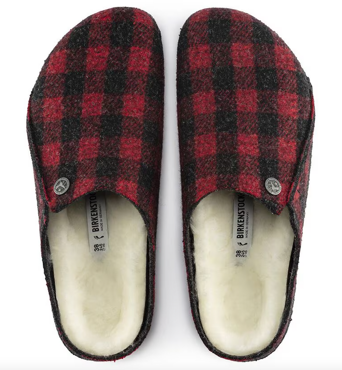 UNISEX BIRKENSTOCK ZERMATT RIVET SHEARLING | PLAID RED