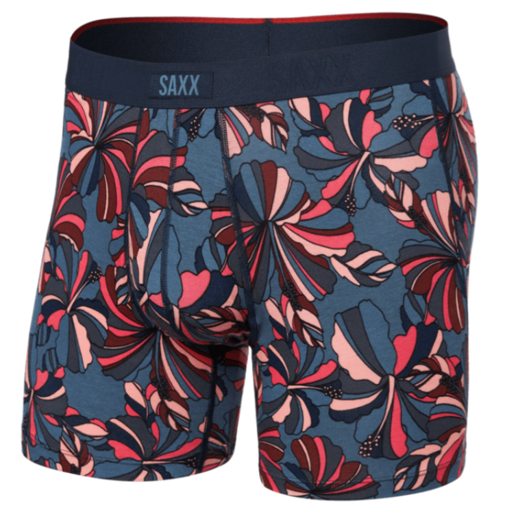 MEN'S SAXX VIBE XTRA SOFT COMFORT BOXER BRIEF 6" | FLOWER POP: TWILIGHT