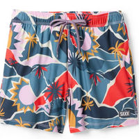 MEN'S SAXX OH BOUY 2N1 STRETCH SWIM VOLLEY 5" WITH LINER | BREAK OF DAWN / BLUE