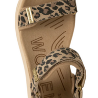 WOMEN'S WODEN LINE SANDAL | LEOPARD SUEDE