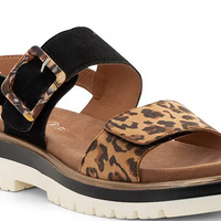 WOMEN'S ARA MARBELLA SANDAL | BLACK / LEOPARD