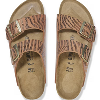 WOMEN'S BIRKENSTOCK ARIZONA | ZEBRA PECAN SYNTHETIC