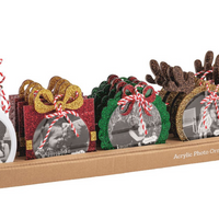 MUDPIE GLITTER PHOTO ORNAMENTS