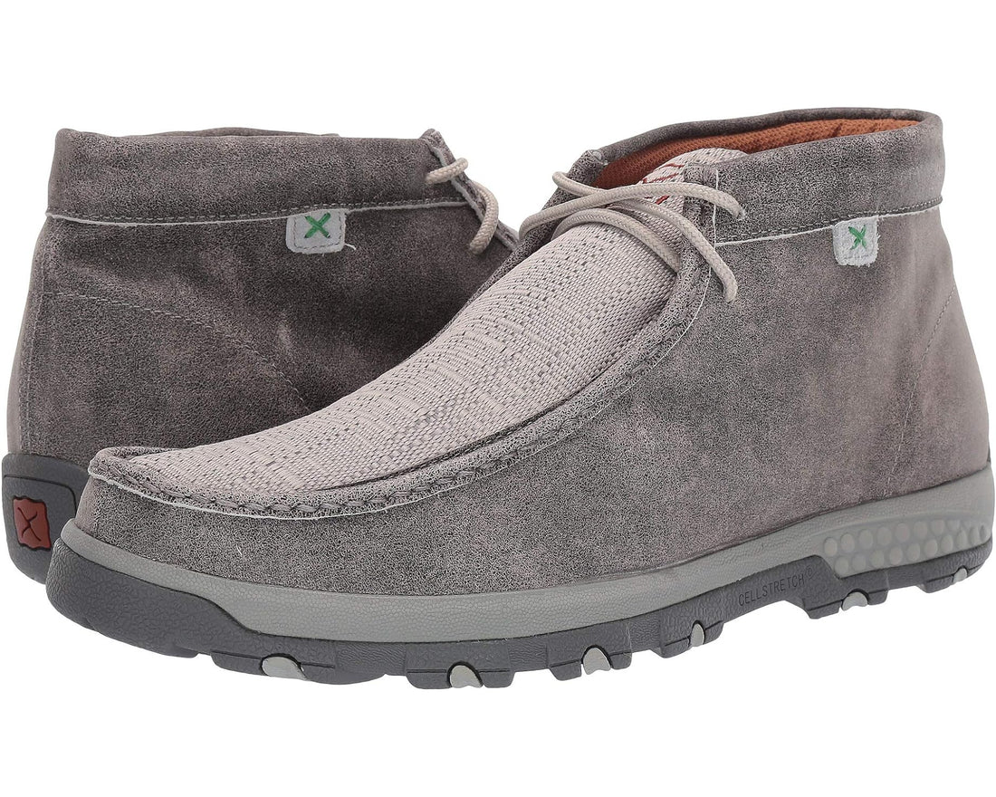 MEN'S TWISTED X CHUKKA DRIVING MOC | GREY - LIGHT GREY