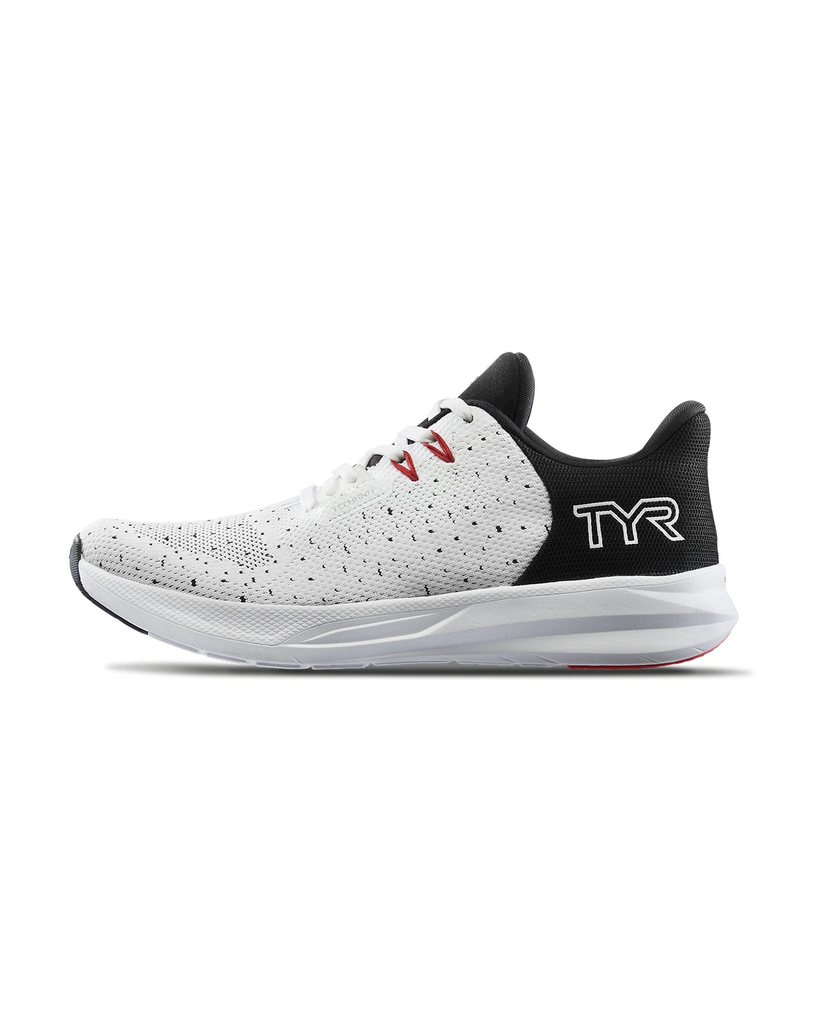 TYR Techknit Runners Size 9.5 Men’s Black and Red Splatter Men main image 3