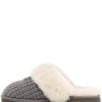 WOMEN'S UGG COZY KNIT SLIPPER | CHARCOAL