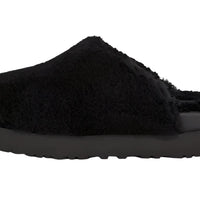 WOMENS UGG FUZZ SUGAR SLIDE BLACK SLIPPER | BLACK
