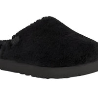 WOMENS UGG FUZZ SUGAR SLIDE BLACK SLIPPER | BLACK