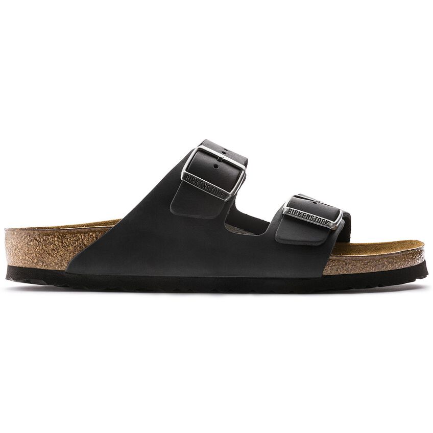 UNISEX BIRKENSTOCK ARIZONA OILED LEATHER | BLACK – Randy's Shoes