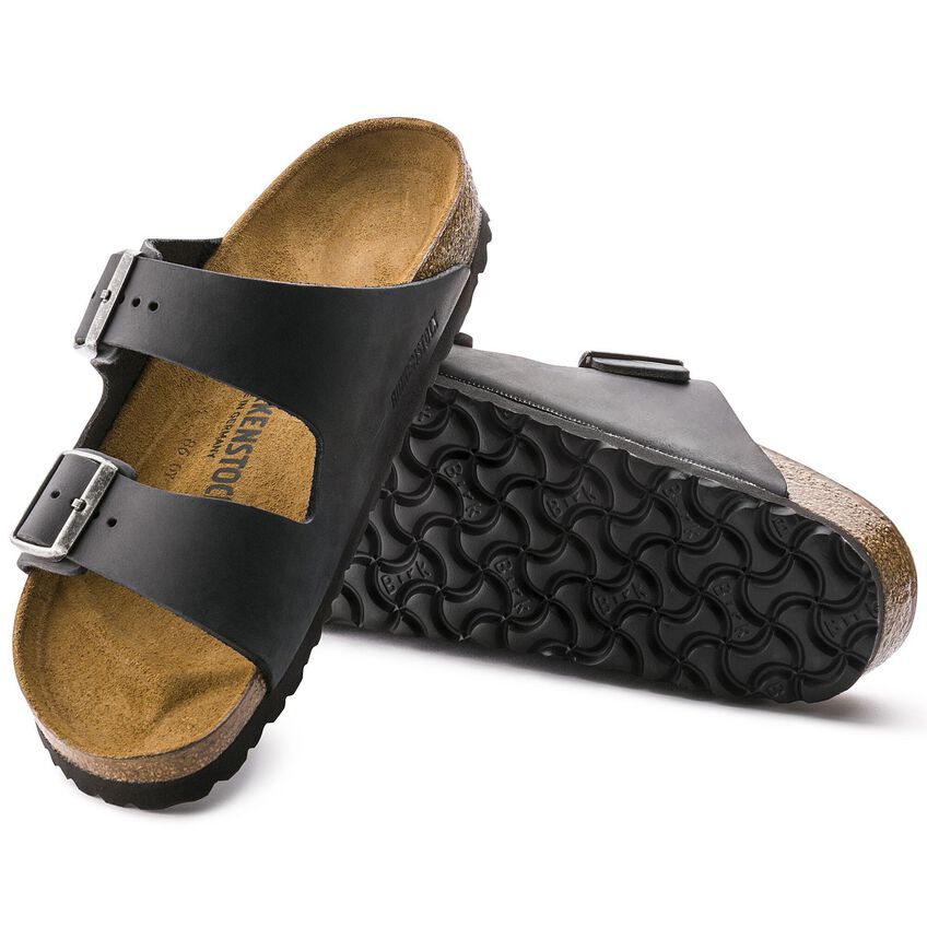 UNISEX BIRKENSTOCK ARIZONA OILED LEATHER | BLACK
