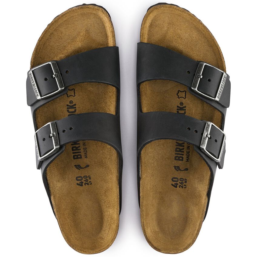 UNISEX BIRKENSTOCK ARIZONA OILED LEATHER | BLACK