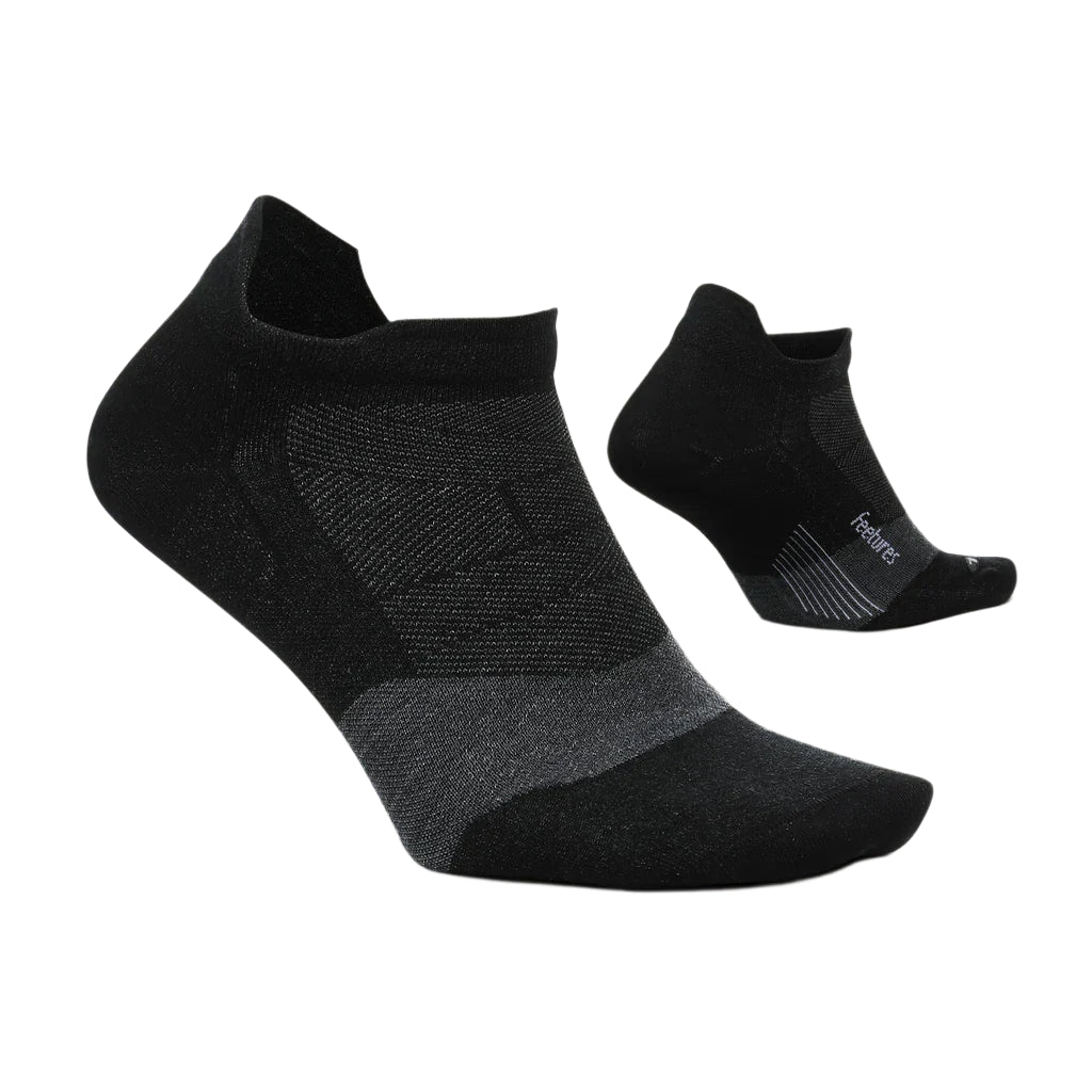 UNISEX FEETURES MERINO 10 ULTRALIGHT NO SHOW TAB SOCKS | CHARCOAL