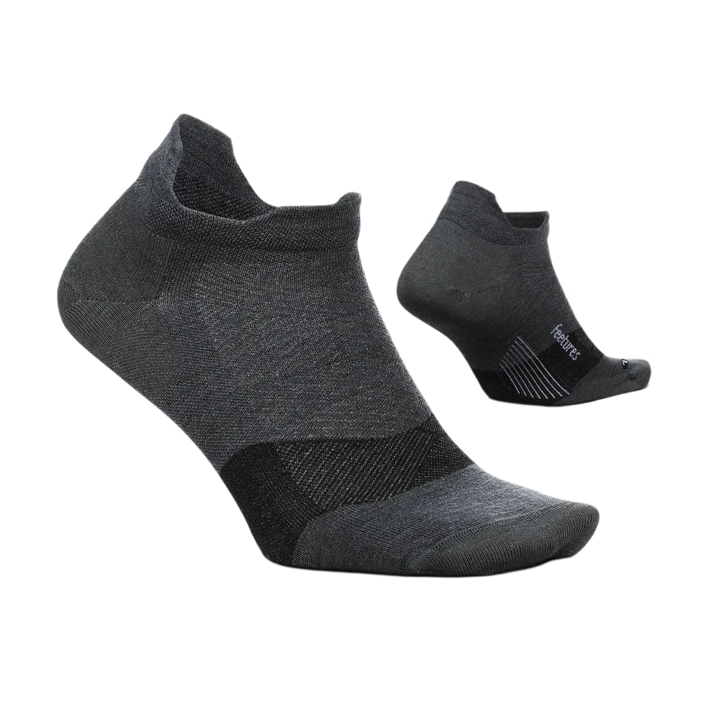 UNISEX FEETURES MERINO 10 ULTRALIGHT NO SHOW TAB SOCKS | GRAY