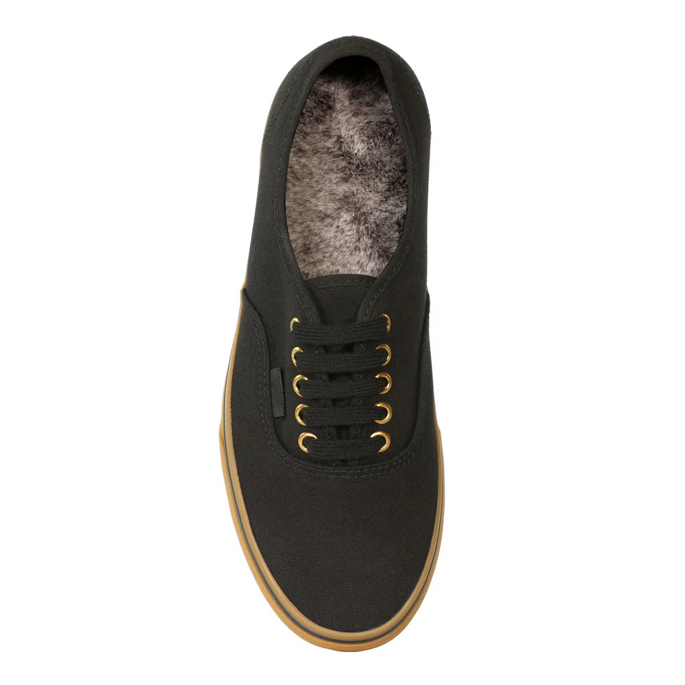 UNISEX FLAT SOCKS FAUX FUR  | CHESTNUT