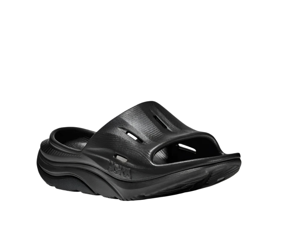UNISEX HOKA ORA RECOVERY SLIDE 3 | BLACK / BLACK – Randy's Shoes