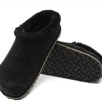 UNISEX BIRKENSTOCK ZERMATT PREMIUM FUR LINED CLOG | BLACK