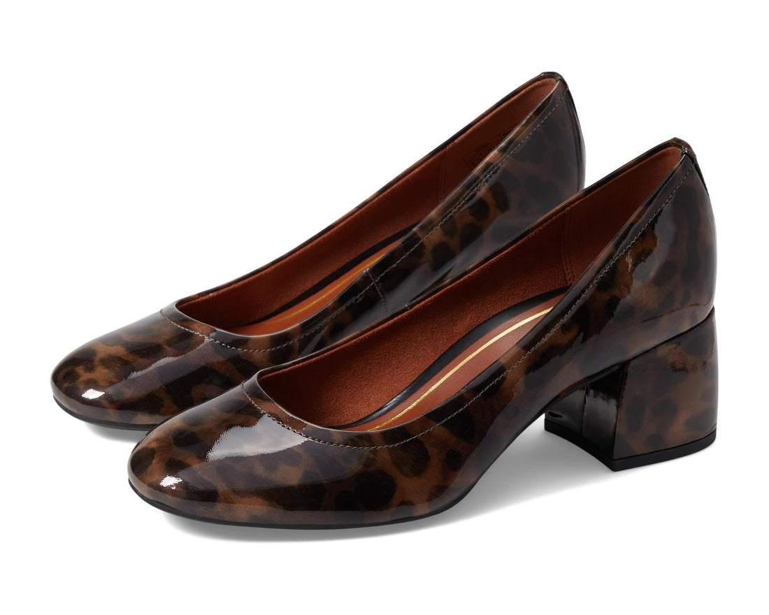 WOMEN'S VIONIC CARMEL DRESS PUMP | BLACK LEOPARD