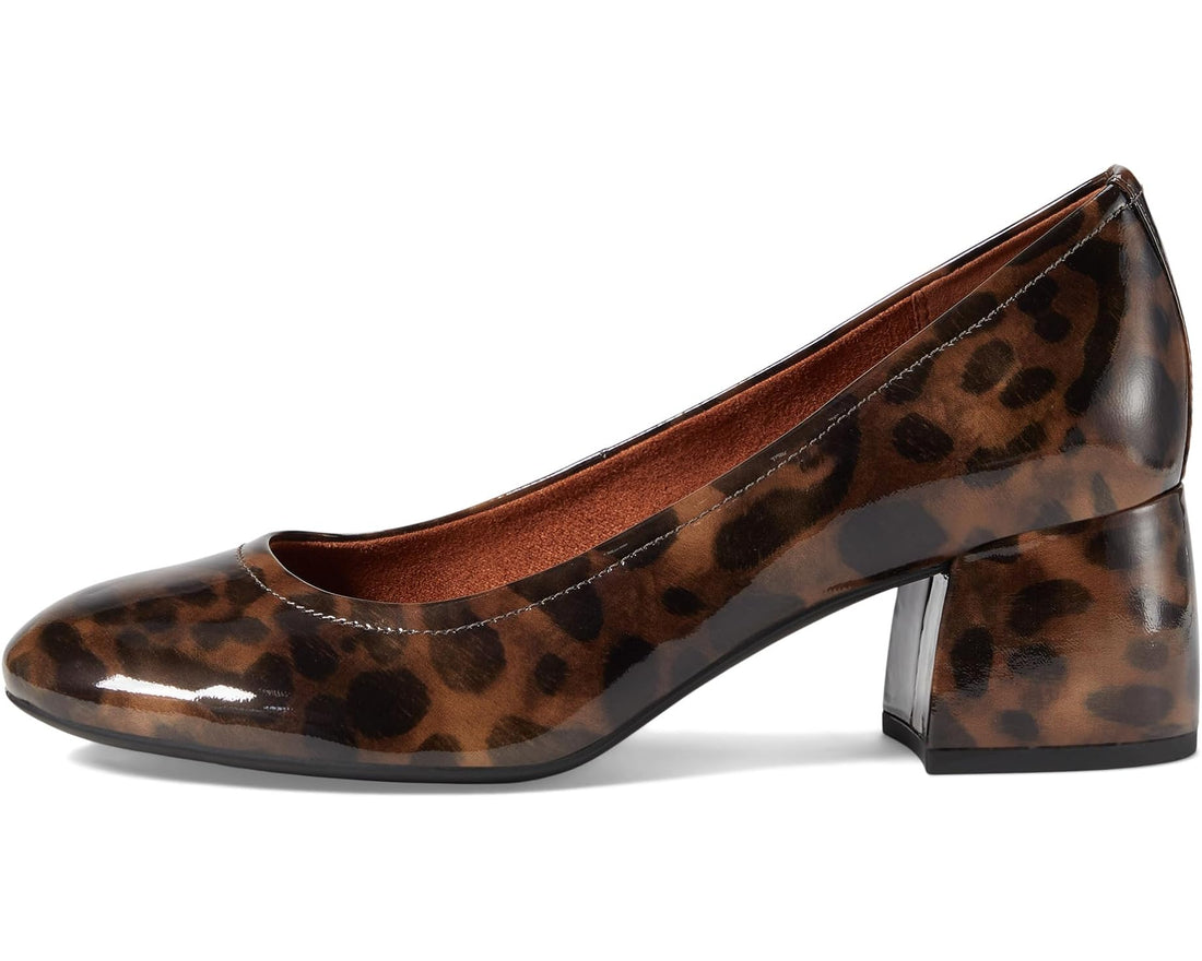 WOMEN'S VIONIC CARMEL DRESS PUMP | BLACK LEOPARD