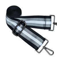 WANDERFULL GLOSSY HYDROBAG | WHITE WITH GRAY / BLACK / WHITE STRAP
