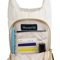 WANDERFULL HYDROBAG | WHITE WITH RED, NAVY, WHITE STRIPED STRAP