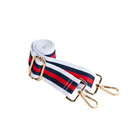 WANDERFULL HYDROBAG | WHITE WITH RED, NAVY, WHITE STRIPED STRAP