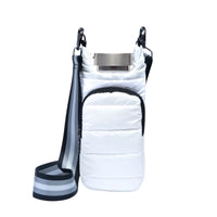 WANDERFULL GLOSSY HYDROBAG | WHITE WITH GRAY / BLACK / WHITE STRAP
