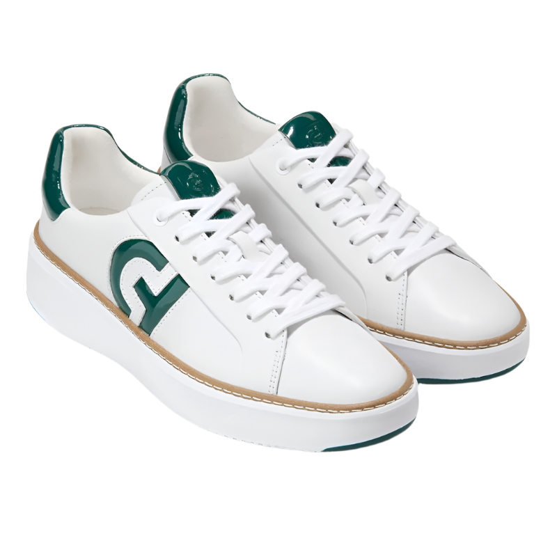 WOMEN'S COLE HAAN GRANDPRØ TOPSPIN SNEAKER | WHITE / PINE