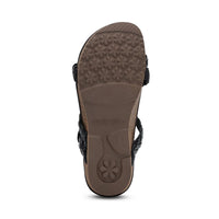 WOMEN'S AETREX JOSIE BRAIDED SLIDE | BLACK